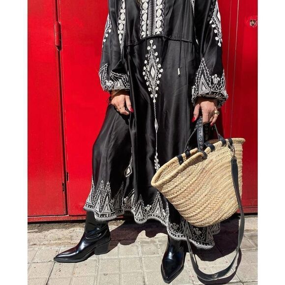 Zara Embroidered  Dress Limited Edition New Black - Picture 10 of 14